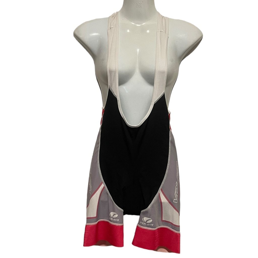 Voler Cycling Bib Shorts Gray/Pink/Black/White Women’s Large